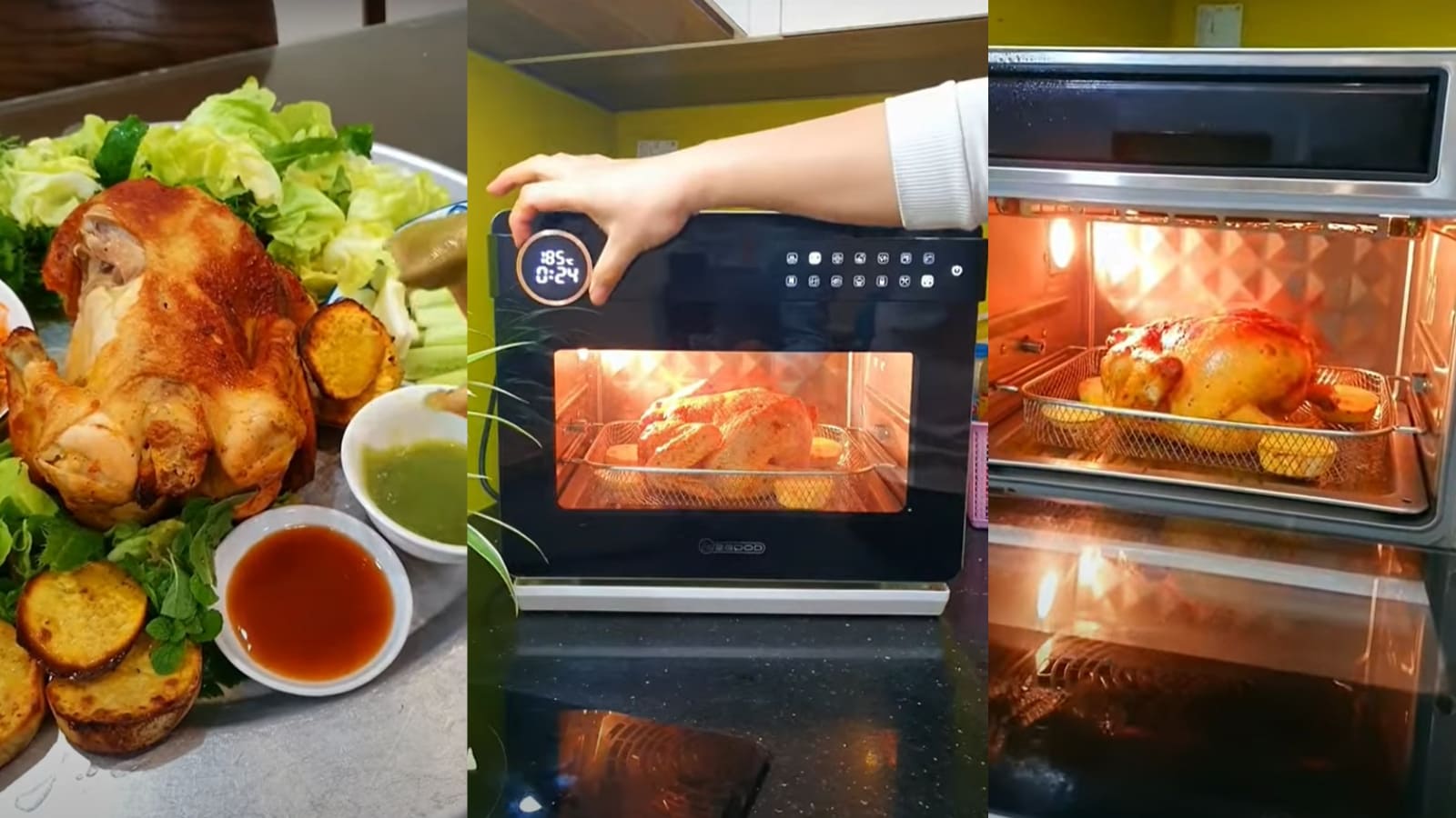 Nướng Gà Da Giòn Bằng Nồi Chiên 2Good S100